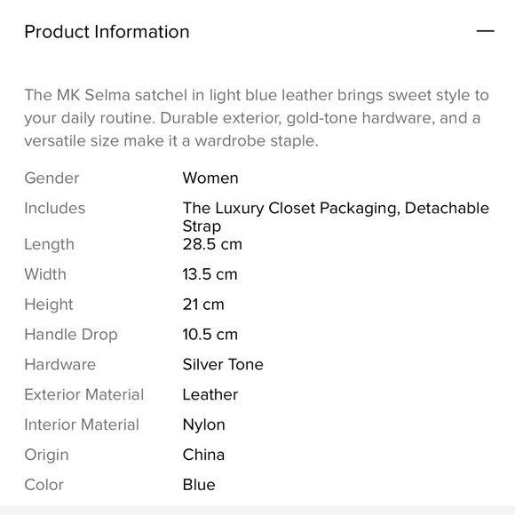 Michael Kors Blue Crossbody Bag Selma - Picture 5 of 5